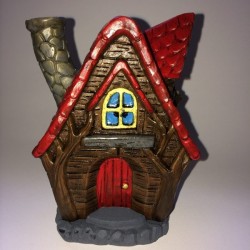 Incense Cone Holder Red Fairy House 